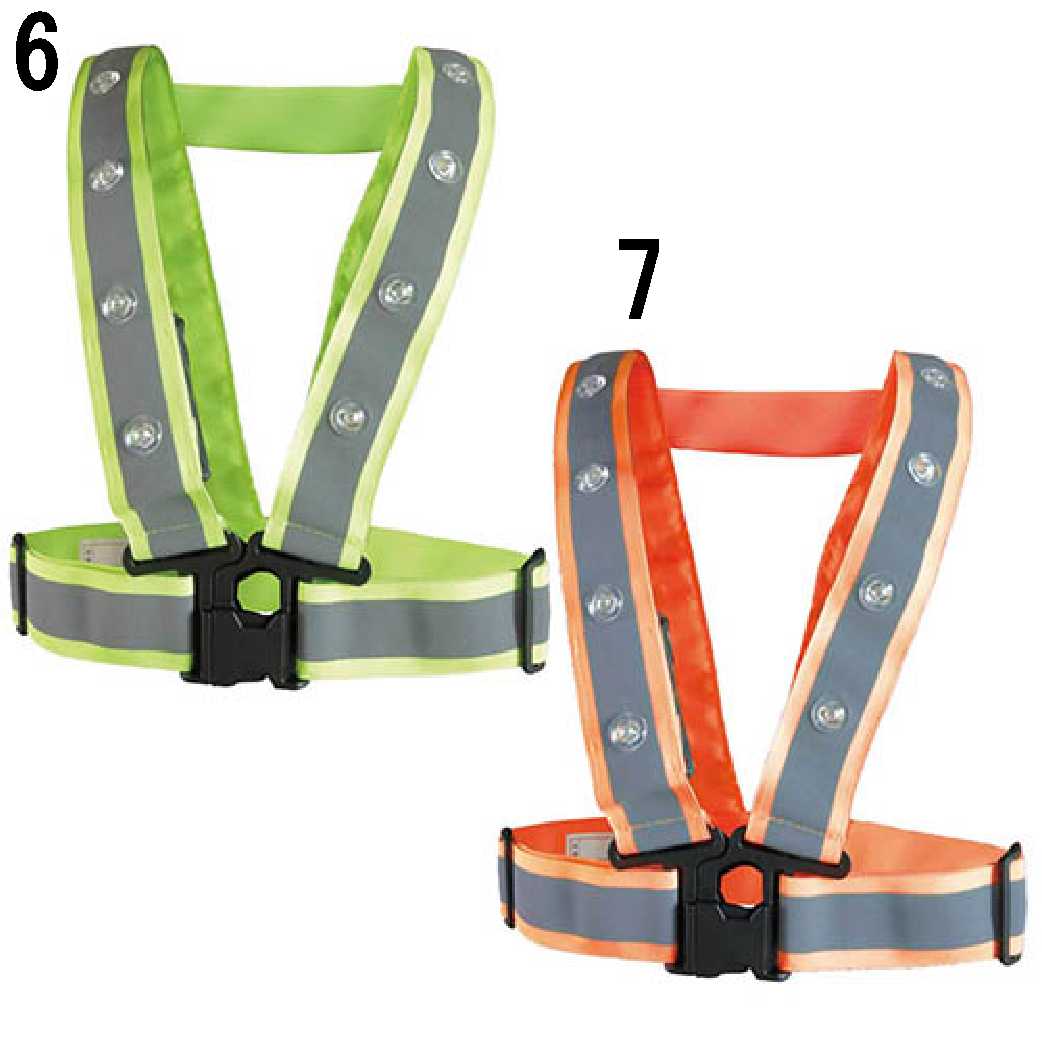 ESCO（エスコ） ＬＥＤ安全ベスト(縁無し/蛍光ｲｴﾛｰ) EA983R-6