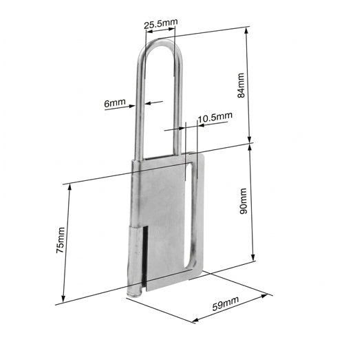 ESCO（エスコ） 59.0x174mm ロックアウトハスプ(ｽﾁｰﾙ製) EA983TW-261