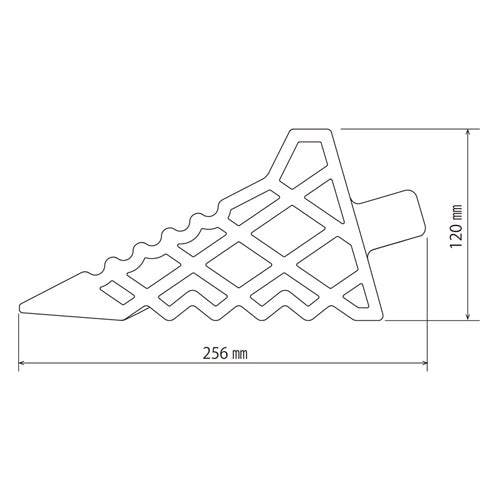 三甲（サンコー） 118x256x120mm タイヤストッパー(大型車用) 803032-00