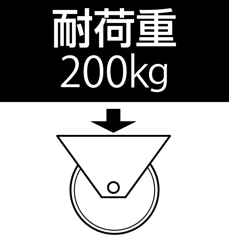 ESCO（エスコ） 100mm キャスター(固定金具･帯電防止) EA986HE-1A