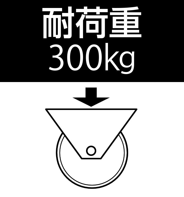 ESCO（エスコ） 125mm キャスター(自在金具･前輪ﾌﾞﾚｰｷ付) EA986HS-3A