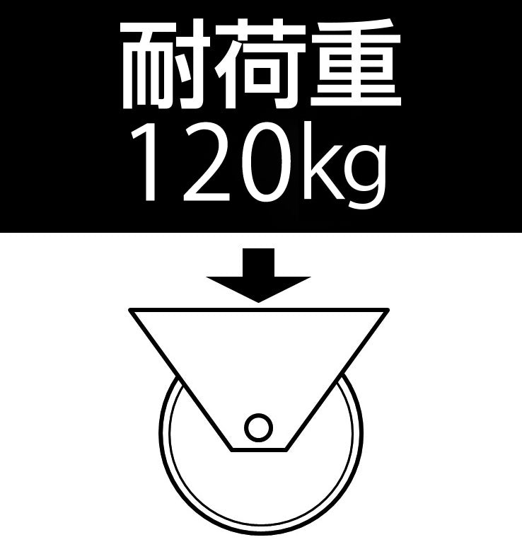 ESCO（エスコ） 75mm キャスター(自在金具) EA986HW-75A