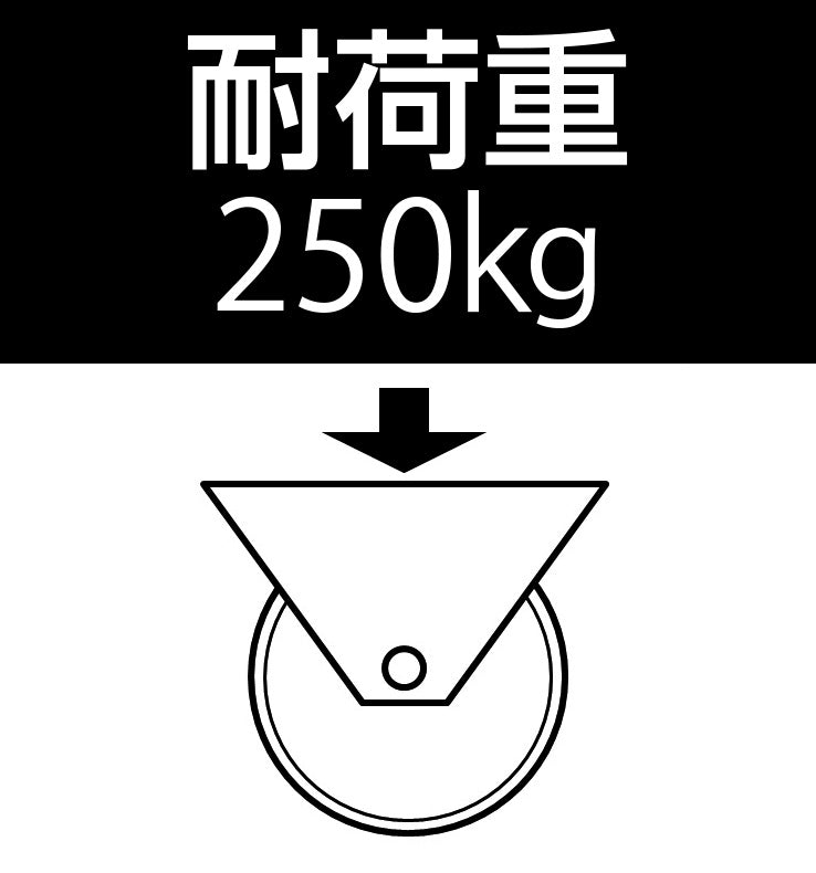 ESCO（エスコ） 100mm キャスター(固定金具) EA986JJ-100A