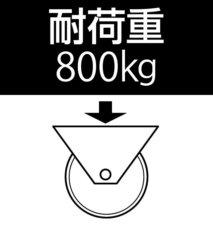 ESCO（エスコ） 150mm キャスター(固定金具) EA986KF-150A