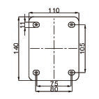 ESCO（エスコ） 125mm キャスター(自在金具・前輪ﾌﾞﾚｰｷ付) EA986KG-2A