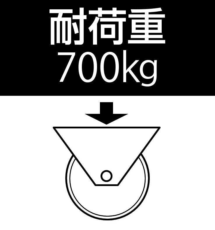ESCO（エスコ） 125mm キャスター(自在金具・前輪ﾌﾞﾚｰｷ付) EA986KG-2A