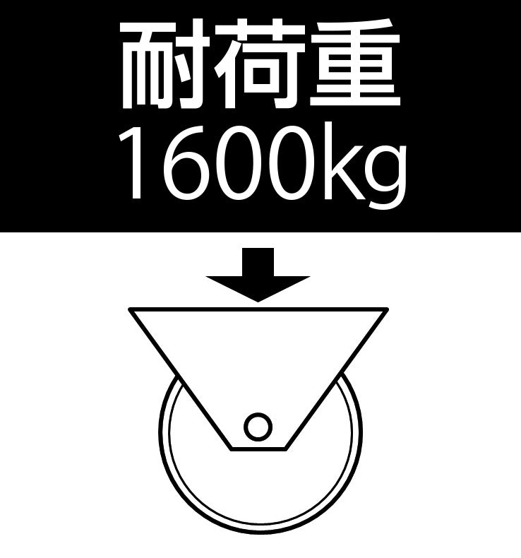 ESCO（エスコ） 200mm キャスター(自在金具・ｽﾌﾟﾘﾝｸﾞ付) EA986KM-200A