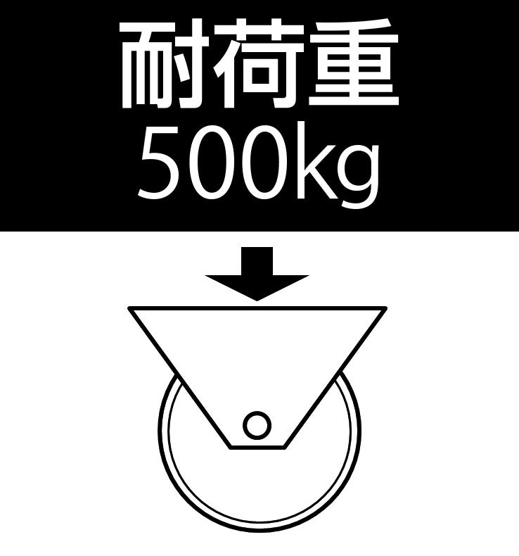 ESCO（エスコ） 150mm キャスター(固定金具･ｽﾃﾝﾚｽ製) EA986LG-150B