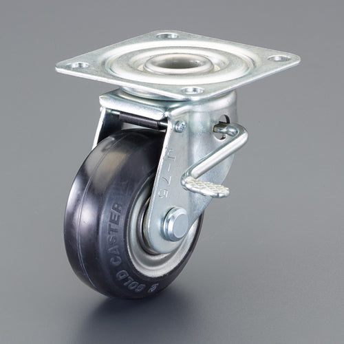 東正車輌（TOSEI） 100mm ｷｬｽﾀｰ(自在金具/Wｽﾄｯﾊﾟｰ/高導電) WJ-100RBE-WS