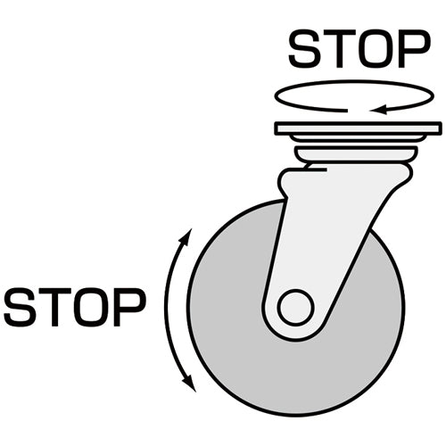 東正車輌（TOSEI） 100mm ｷｬｽﾀｰ(自在金具/Wｽﾄｯﾊﾟｰ/高導電) WJ-100RBE-WS