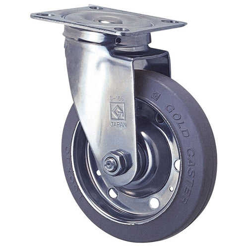 東正車輌（TOSEI） 125mm キャスター(ｺﾞﾑ車/自在/ｽﾃﾝﾚｽ製) SUS-SJ-125R