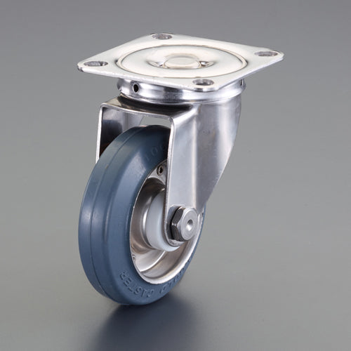 東正車輌（TOSEI） 125mm キャスター(ｺﾞﾑ車/自在/ｽﾃﾝﾚｽ製) SUS-SJ-125R