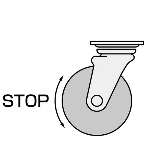 東正車輌（TOSEI） 75mm ｷｬｽﾀｰ(ｺﾞﾑ車/自在/ｽﾄｯﾊﾟｰ付/ｽﾃﾝﾚｽ製) AWJ-75RNB-S