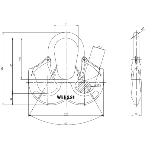ESCO（エスコ） 3.2ton アイダブルフック EA987GW-1