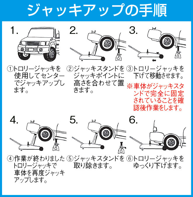 大橋産業（BAL） 2.5ton/125-410mm トロリージャッキ No.2103