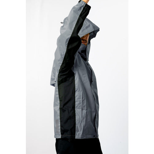 ESCO（エスコ） [Ｌ] 透湿型レインウェアー(ｸﾞﾚｰ/ﾍﾙﾒｯﾄ対応 EA996XB-82