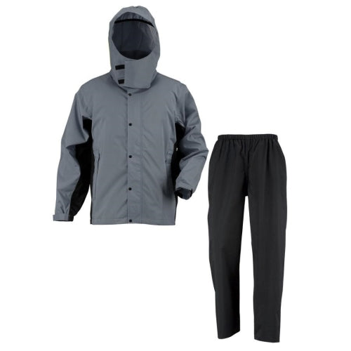 ESCO（エスコ） [4L] 透湿型レインウェアー(ｸﾞﾚｰ/ﾍﾙﾒｯﾄ対応 EA996XB-85