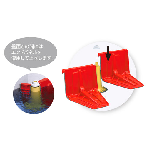 ESCO（エスコ） 706x935x549mm 止水板メインパネル(3枚) EA997Z-61