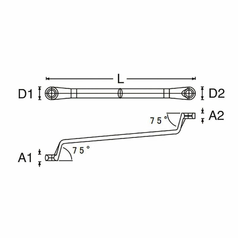 SIGNET 75°メガネSIGNETレンチ 8x10MM 33661