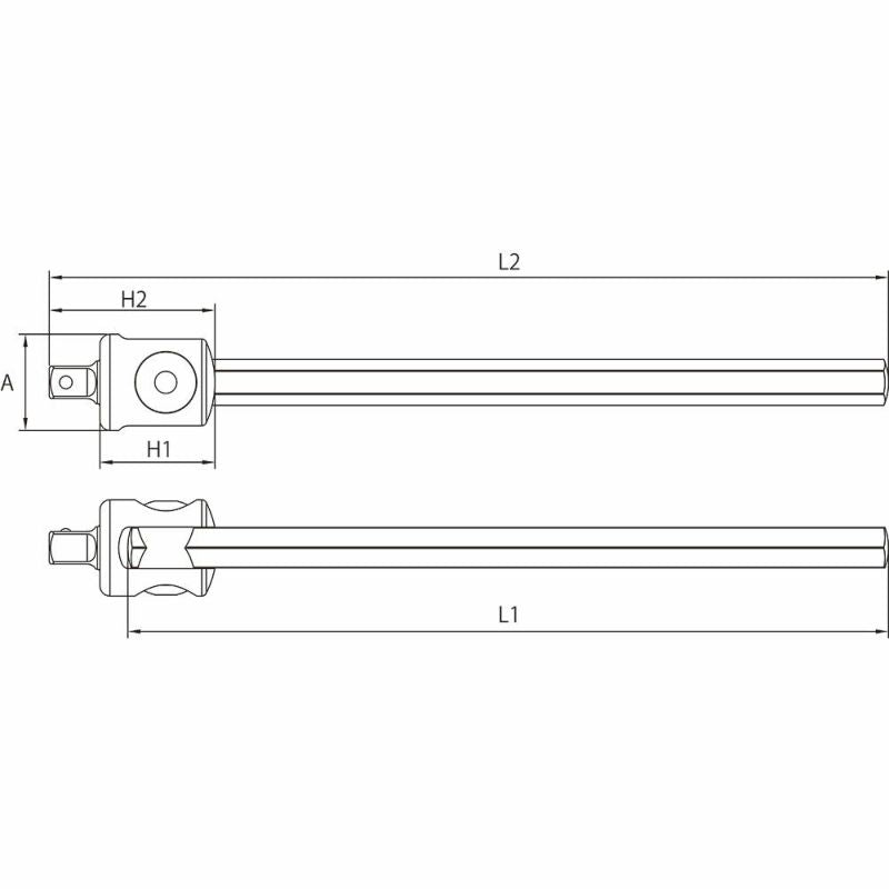 SIGNET 3/8DR T型スライドハンドルヘッド回転式250MM 12547