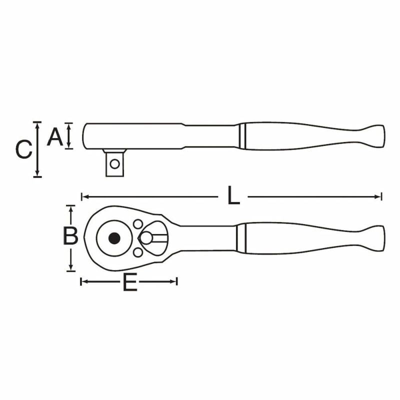 SIGNET 3/8DR 42T スタビー ラチェットハンドル 12530