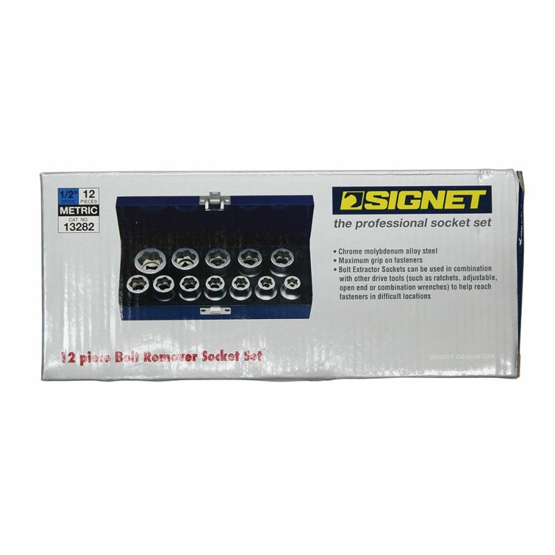SIGNET 1/2DR ボルトリムーバーソケットセット 12PCS 13282 シグネット