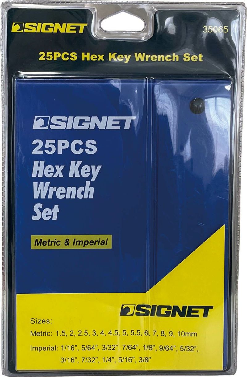 SIGNET 25PCS 六角レンチセット（ミリ＆インチ） 35065