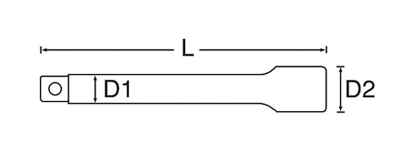 3/8”DR エキステンションバー
