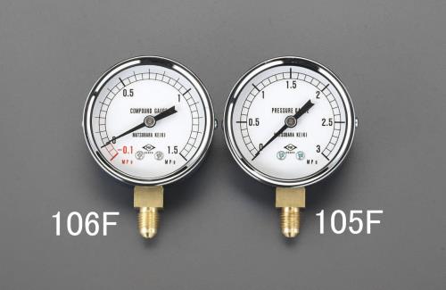 ESCO（エスコ） 0〜3MPa フレアータイプ圧力計 EA105F