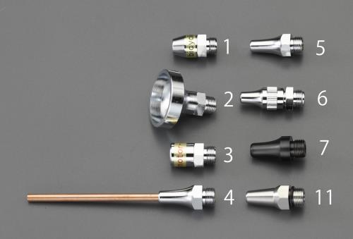 ESCO（エスコ） 2.0mm穴/G 1/8” ノズル(ｴｱｰｶﾞﾝ用・普及型) EA123AF-5