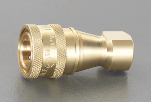 ESCO（エスコ） Rc 1/4” 雌ねじカップリング(真鍮製) EA140BA-2