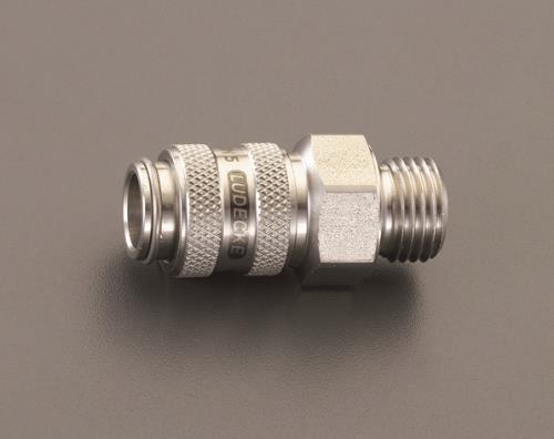 ESCO（エスコ） G 1/8” 雄ねじｶｯﾌﾟﾘﾝｸﾞ(ｽﾃﾝﾚｽ製/ﾜﾝﾌﾟｯｼｭ) EA140GL-1