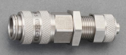 ESCO（エスコ） 4x6mm ｳﾚﾀﾝﾎｰｽｶｯﾌﾟﾘﾝｸﾞ(隔壁/ｽﾃﾝﾚｽ製) EA140GL-406