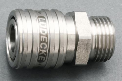 ESCO（エスコ） G 3/8” 雄ねじｶｯﾌﾟﾘﾝｸﾞ(ｽﾃﾝﾚｽ製/ﾜﾝﾌﾟｯｼｭ) EA140GR-3