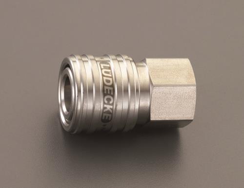 ESCO（エスコ） G 1/4” 雌ねじｶｯﾌﾟﾘﾝｸﾞ(ｽﾃﾝﾚｽ製/ﾜﾝﾌﾟｯｼｭ) EA140GT-102