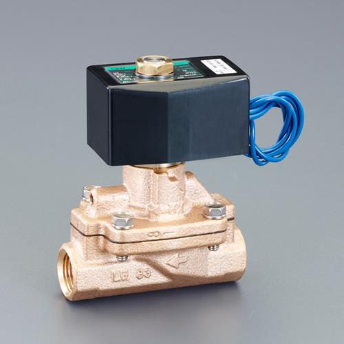 ESCO（エスコ） AC100V･Rc1/2” 2方向電磁弁(ﾊﾟｲﾛｯﾄ式) EA153HB-15