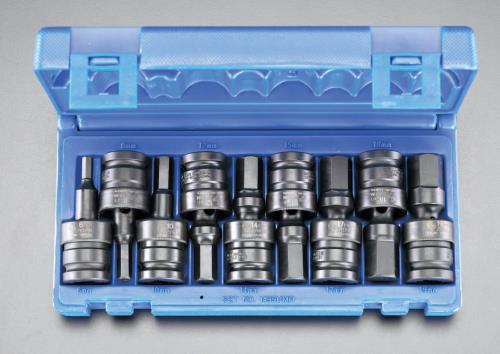 ESCO（エスコ） 1/2”DR/6-19mm(9個組) ﾕﾆﾊﾞｰｻﾙ[INHEX]ｿｹｯﾄ EA164DV-23