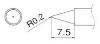 白光（HAKKO） R0.2mm  交換用こて先 T12-B