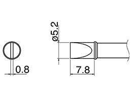 白光（HAKKO） φ5.2mm 交換用こて先 (EA304AL用) T31-02D52