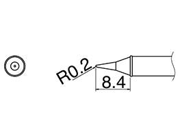 白光（HAKKO） R0.2mm  交換用こて先 (EA304AL用) T31-01I