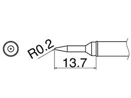 白光（HAKKO） R0.2mm  交換用こて先 (EA304AL用) T31-01SBL