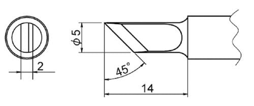 白光（HAKKO） φ5.0mm 交換用こて先 (EA304AP用) T20-K