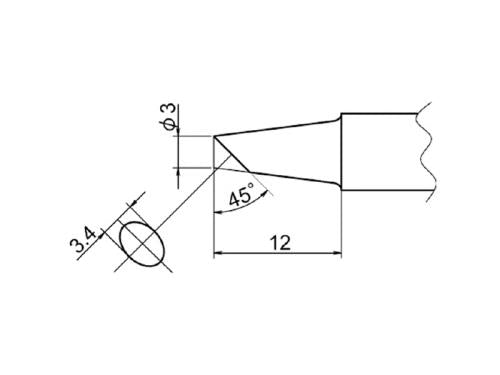 白光（HAKKO） φ3.0mm 交換用こて先 (EA304AP用) T20-BC3