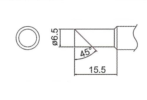 白光（HAKKO） φ6.5mm こて先 (EA304HD-47用) T19-C65