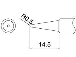 白光（HAKKO） R0.5mm  こて先 (EA304HD-50B・-50C用) T18-B