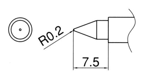 白光（HAKKO） R0.2mm こて先 (EA304HE用) T11-B