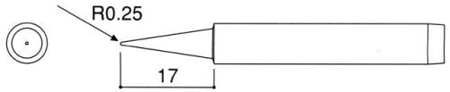 白光（HAKKO） R0.25mm こて先 (EA305E-130･130S用) 980-T-BI