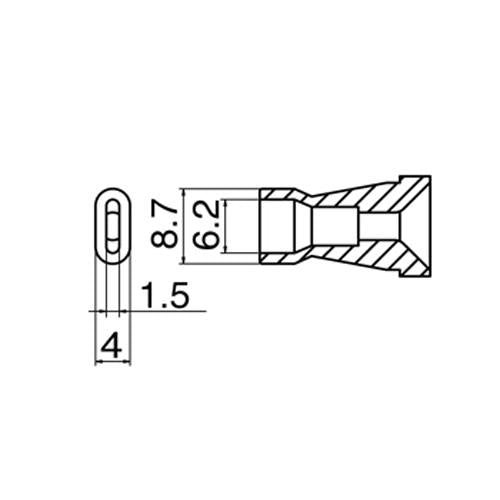 白光（HAKKO） φ6.2/φ8.7mm 交換ノズル(EA323MA-2用) N60-09