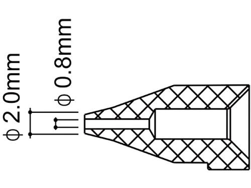 白光（HAKKO） φ0.8/φ2.0mm 交換ノズル(EA323MB-1・2用) N50B-01