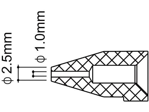 白光（HAKKO） φ1.0/φ2.5mm 交換ノズル(EA323MB-1・2用) N50B-04